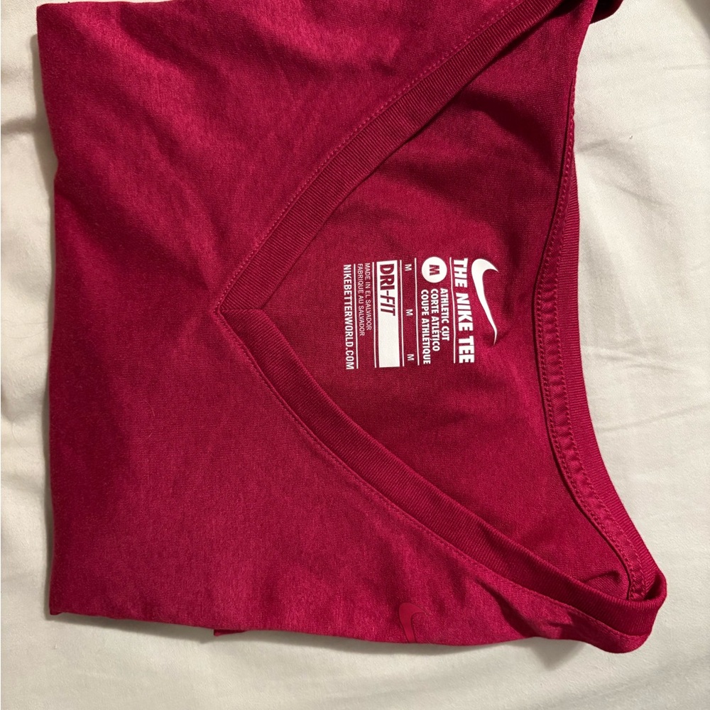 Nike Maroon V-Neck Tee